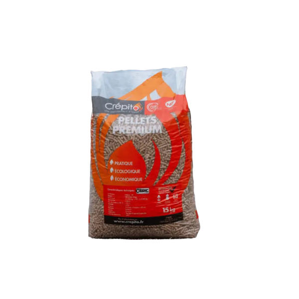 Pellets Crépito – Halbe Palette mit 36 Säcken à 15 kg (540 kg)